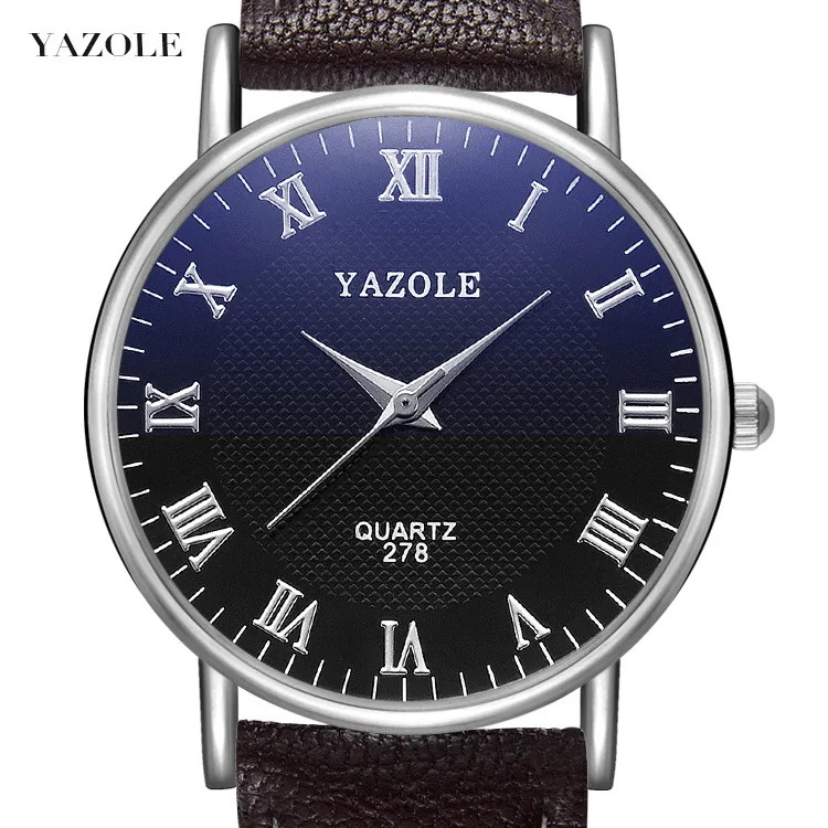 Yazole 278 New Fashion Simple Trend Student Girl Leather Strap Watch Men's high quality leather quartz watch
Yazole 278 New Fashion Simple Trend Student Girl Leather Strap Watch Men's high quality leather quartz watch