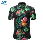 Sublimation breathable hawaiian shirt short sleev/hawaiian beach shirt