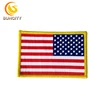 High quality custom logo US flag woven patch united states national flag woven patch for uniform