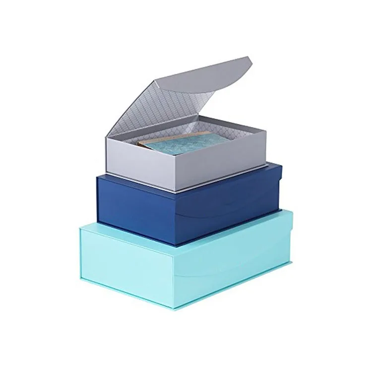 cardboard custom packaging storage rigid magnetic close gift box
