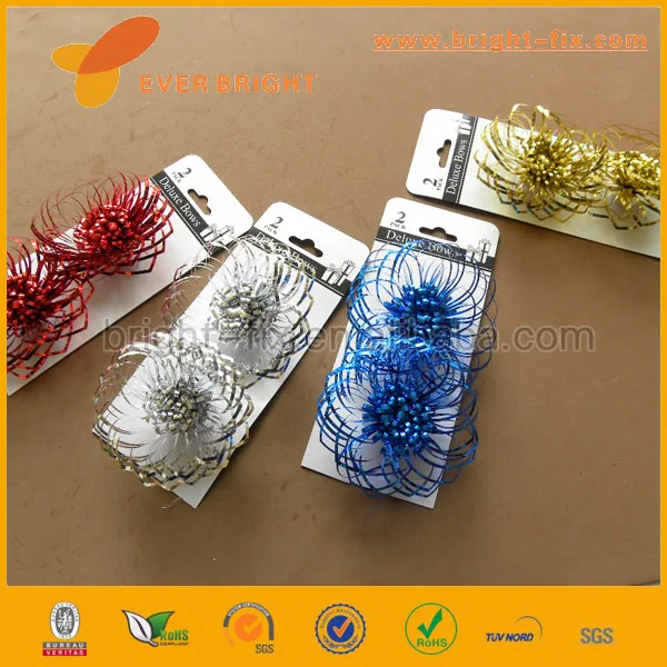 beautiful colorful plastic gift wrapping star ribbon and bow for