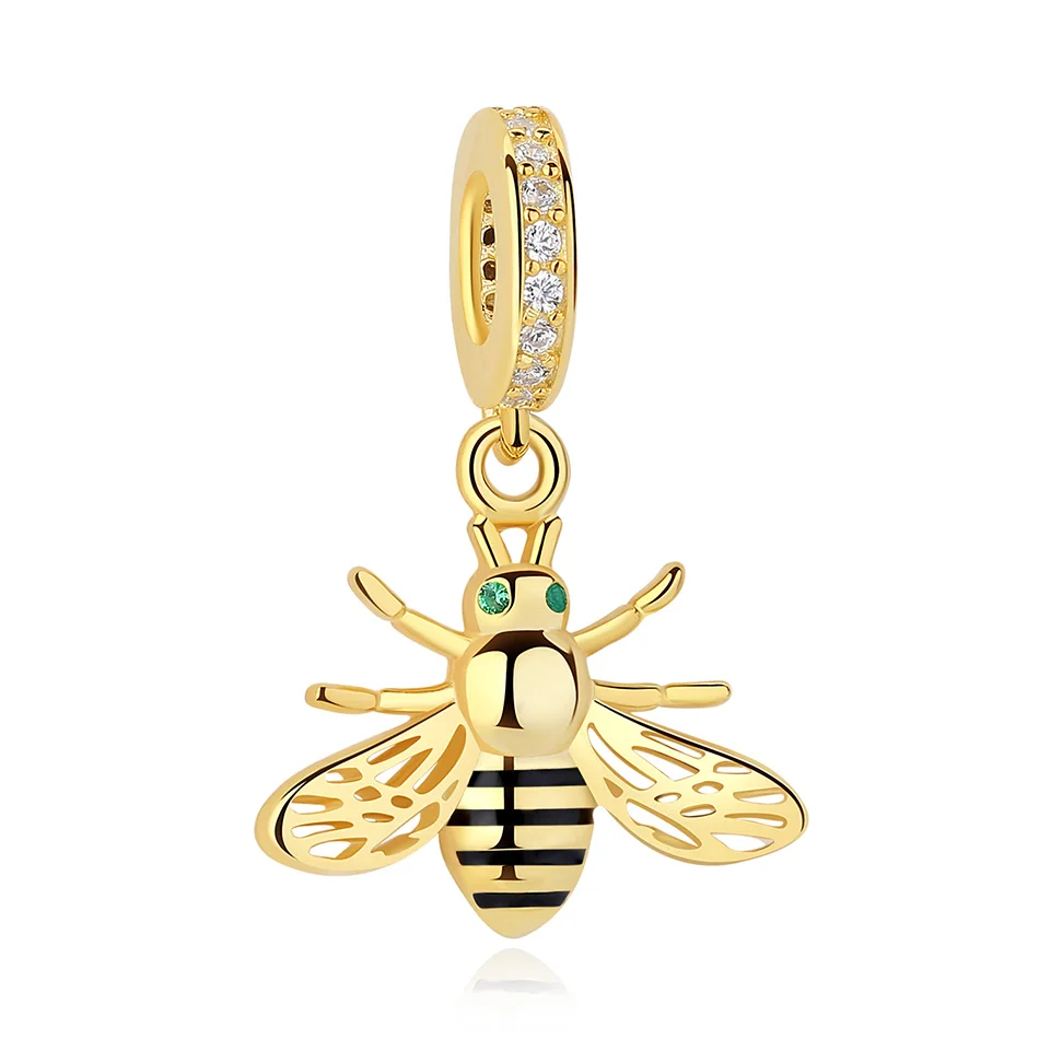Cute Honeybee 925 Sterling Silver Charm beads with Gold Plated Fit Original Charm Bracelet Jewelry making, Gold color
Cute Honeybee 925 Sterling Silver Charm beads with Gold Plated Fit Original Charm Bracelet Jewelry making, Gold color