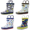 wholesale cheap waterproof glossy kids rubber rain boots