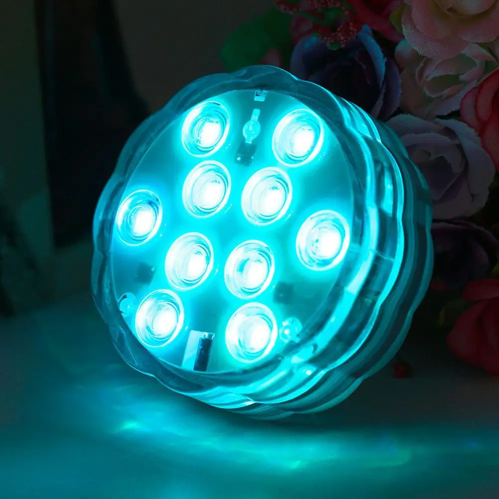 1Pc Remote Control RGB 10LED Multi-function Underwater Light For Diving/fish lamp