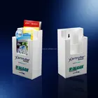 Hot Selling Acrylic 2 Tier Wall Mount Desktop Brochure Business Card Case Holder for Office