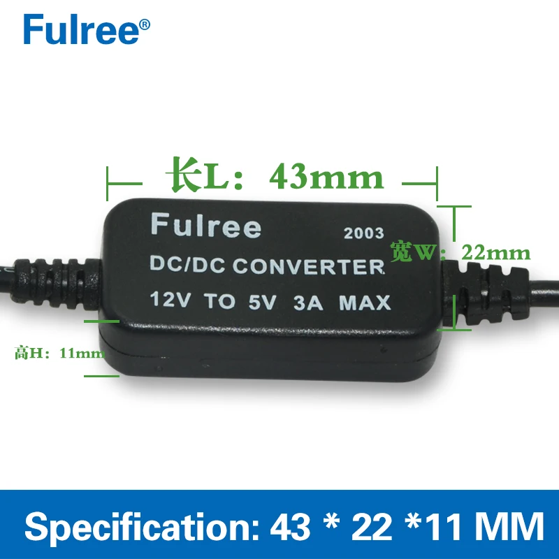 USB Car Charger Cable with Cap DC DC 12V to 5V 3A Step Down Converter Buck Transformer Power Adaptor for charging smartphones