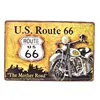US Route 66 Mother Road Retro 3D Embossed Metal Tin Signs Bar Pub Home Decorative Plates Wall Sticker Advertising Iron Poster