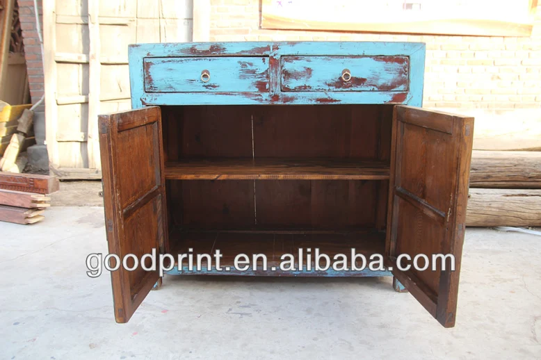Antique Vintage French Painted Wooden Cabinet Cupboard Shabby Chic France3