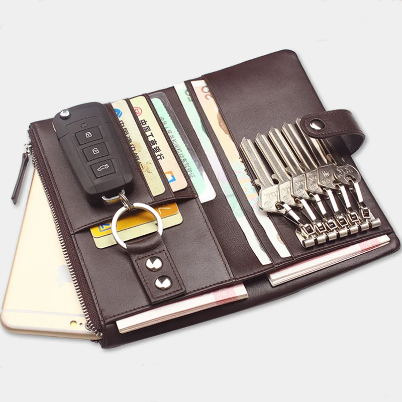 Multifunction Wallet Style Leather Key Ring Credit Card Holder Buy