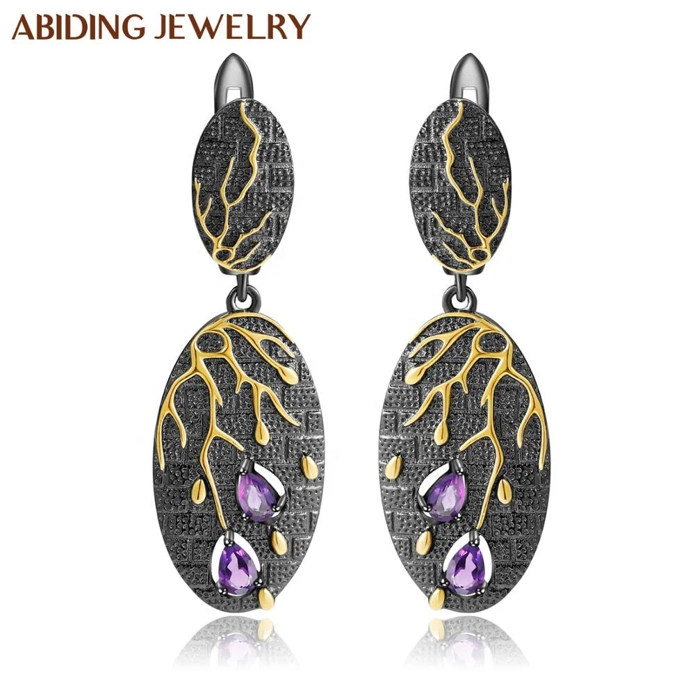 Abiding Natural Amethyst Gemstone Earrings Simple Perfect Design 925 Sterling Silver Petal Drop Earrings Women Jewelry
Abiding Natural Amethyst Gemstone Earrings Simple Perfect Design 925 Sterling Silver Petal Drop Earrings Women Jewelry