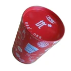 Food Grade Metal Round Tin Box For Cookie Packaging Custom design box