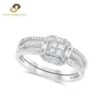 High Quality Asian Jewellers Engagement Sterling Silver Jewelry Ring Set