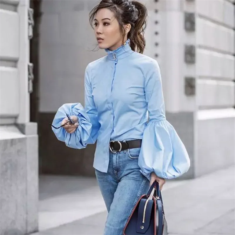 High Neck Fluted Sleeve Button T shirt Black High Neck Long Sleeve Elegant Women Top 2018 Autumn Slim Fit Crop T-Shirt New
High Neck Fluted Sleeve Button T shirt Black High Neck Long Sleeve Elegant Women Top 2018 Autumn Slim Fit Crop T-Shirt New