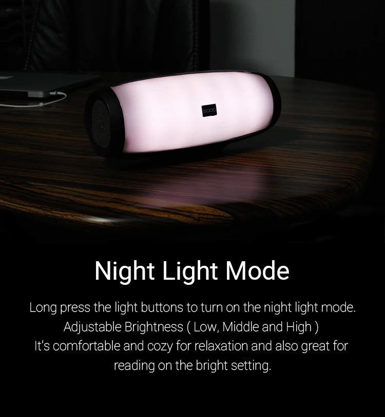 SODO L1 Light Show 3D Sound LED Wireless Bluetooth Speaker - ANKUX.COM