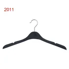thin shoulder plastic black rubber coating clothes hanger