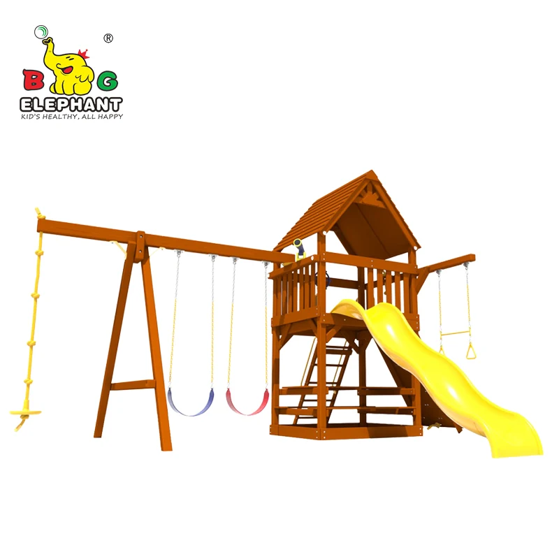 wooden swing slide
