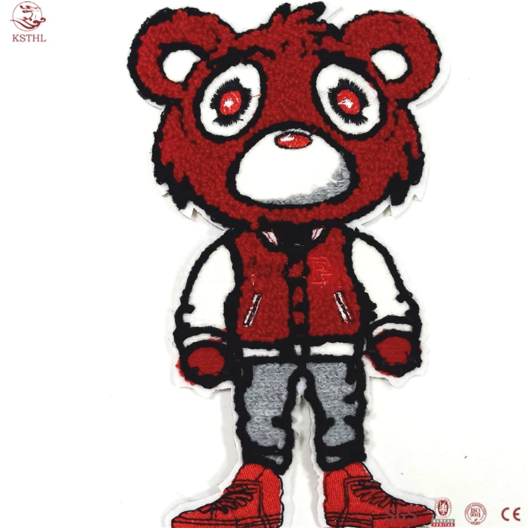 Wholesale custom sew on towel embroidery patch garment woven patch for boys for clothing