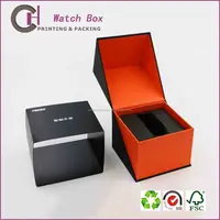 black paper watch gift box packaging, cardboard smart watch