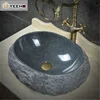 Black granite garden stone bowl sink