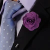 Fahion Brooches Rose Shape Fabric Mens Wedding Rolled Flower Fabric Brooch