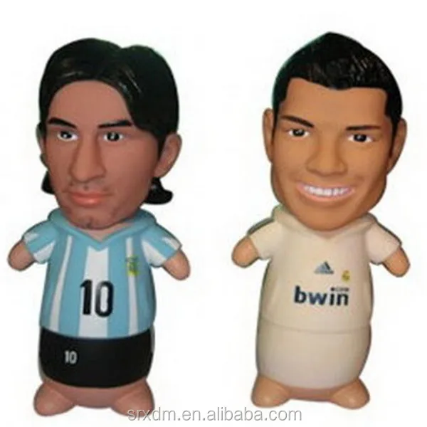 custom design world famous soccer players vinyl toy figure