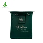 custom logo drawstring suede jewelry packaging pouch for gift bag