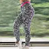 2019 Sport Women Fitness Leggings Pink Little Square Printing Trousers Cartoon Bright Sports Leggings High Waist Leggings