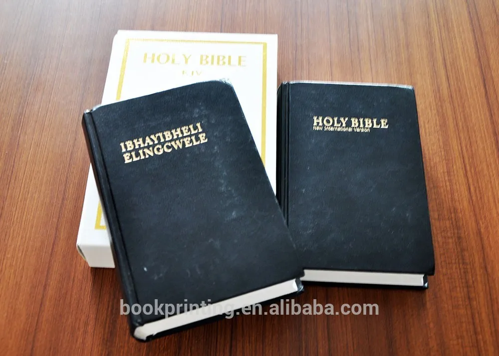 custom hot stamping holy bible book printing service
