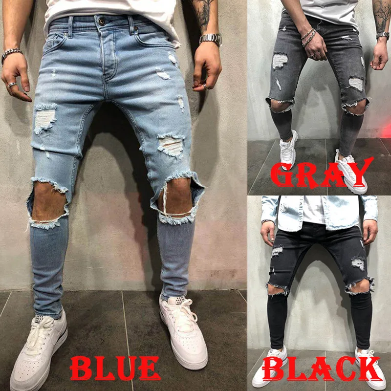 European and American jeans new hole repair men's trousers men's pants, Navy blue;grey;black
European and American jeans new hole repair men's trousers men's pants, Navy blue;grey;black