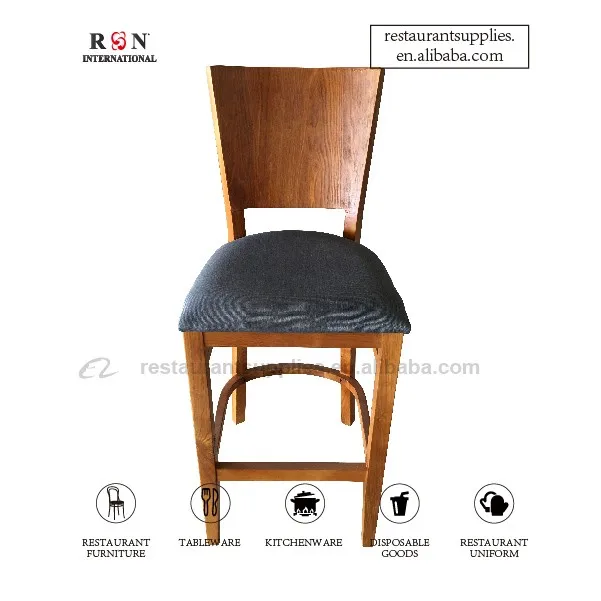 Modern Solid Wood Bar Stool Soft Linen Seat High Bar Chair With Backrest 3.jpg