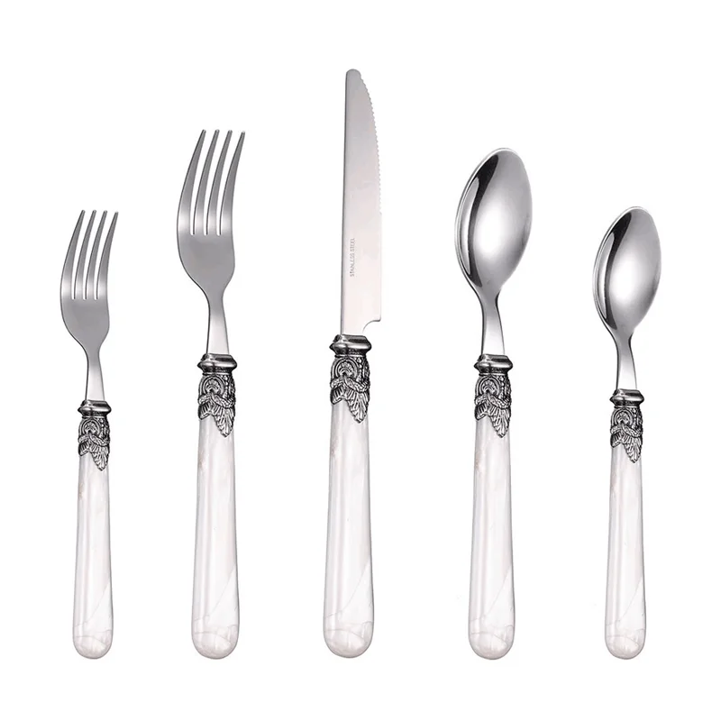 Cathylin 20-Piece Acrylic Handle Stainless Steel Knife Spoon Fork Flatware For Wedding Restaurant Hotel, Silver;any color
Cathylin 20-Piece Acrylic Handle Stainless Steel Knife Spoon Fork Flatware For Wedding Restaurant Hotel, Silver;any color