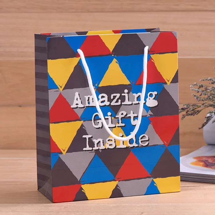 popular cardboard custom gift bag party paper bag