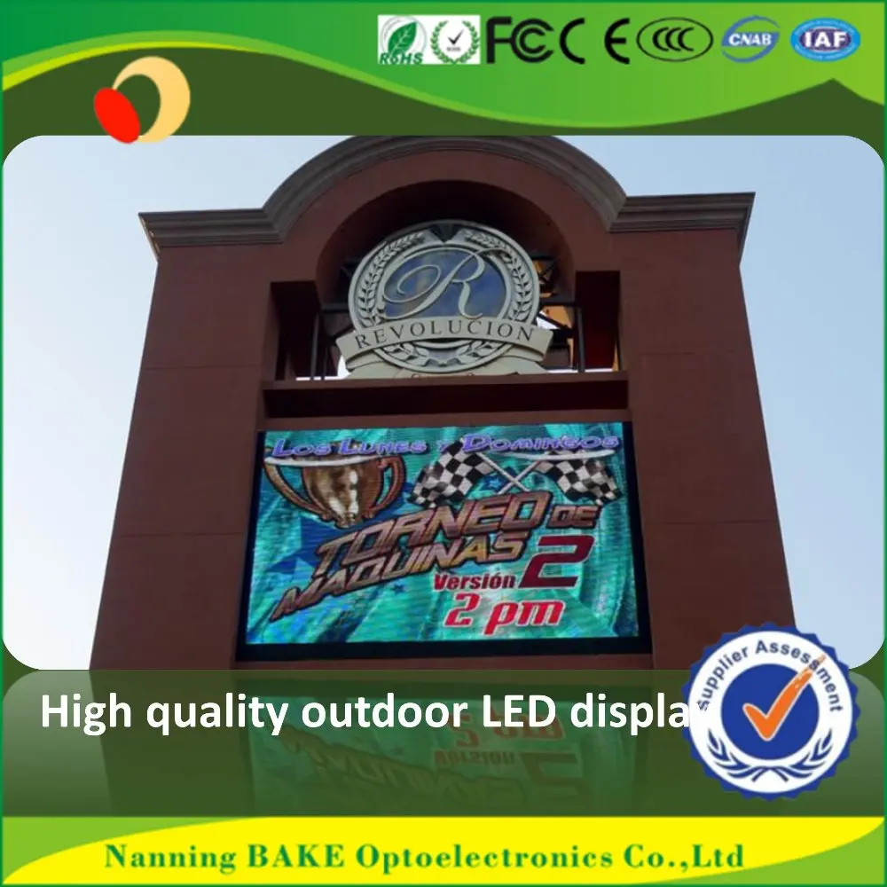 P7 outdoor smd billboard advertising led display outdoor led clock time date temperature sign