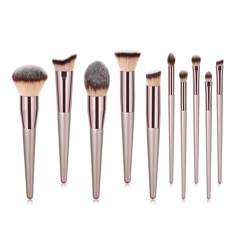 10 Pcs Champaign Golden Wooden Handle Cosmetic Makeup Brush Kits Set, Champaign gold
10 Pcs Champaign Golden Wooden Handle Cosmetic Makeup Brush Kits Set, Champaign gold