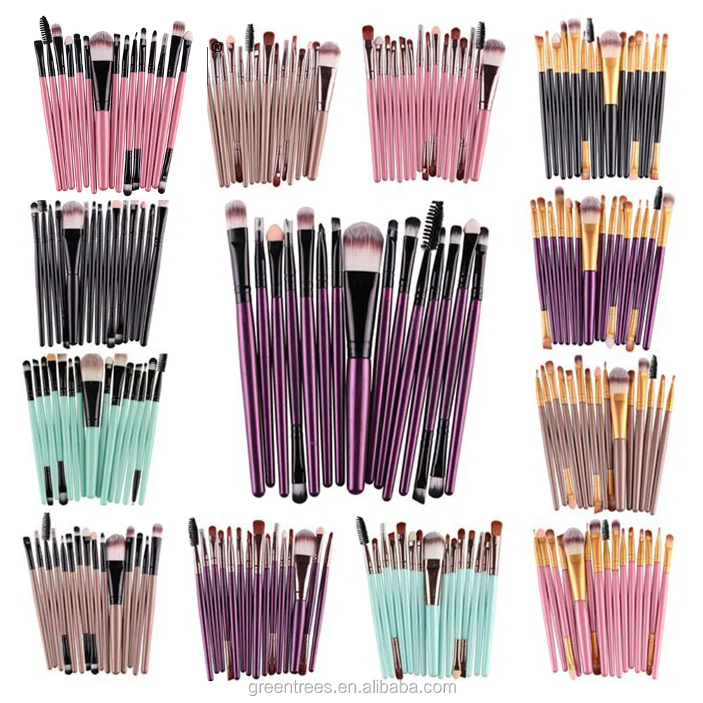 15pcs makeup brushes set eye shadow foundation powder eyeliner