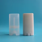 0.5OZ 14g Clear Deodorant Containers, 14ml oval shape lip balm tubes container,glue twist up tube