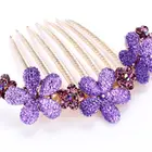 Fashion hair comb hair decoration flower Rhinestone hair big comb KBFS57
