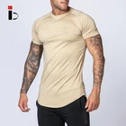 Top Quality Custom Dry Muscle Fit 100% Cotton Ralan Sleeve Gym T Shirt