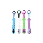 Hot Sale Safety Three Sided Pet Cat Mouth Teeth Care Dog Pet Cleaning Toothbrush