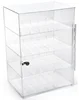 clear acrylic countertop display case / cabinet with 4 shelves and locking door