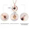 Newest Gold Plating Model 2019 Metal Women Jewellry 18 inch 100 Language i love you Necklaces