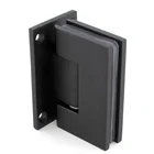 shower room glass door 90 degree electrophoresis matt black torsion spring loaded glass hinge