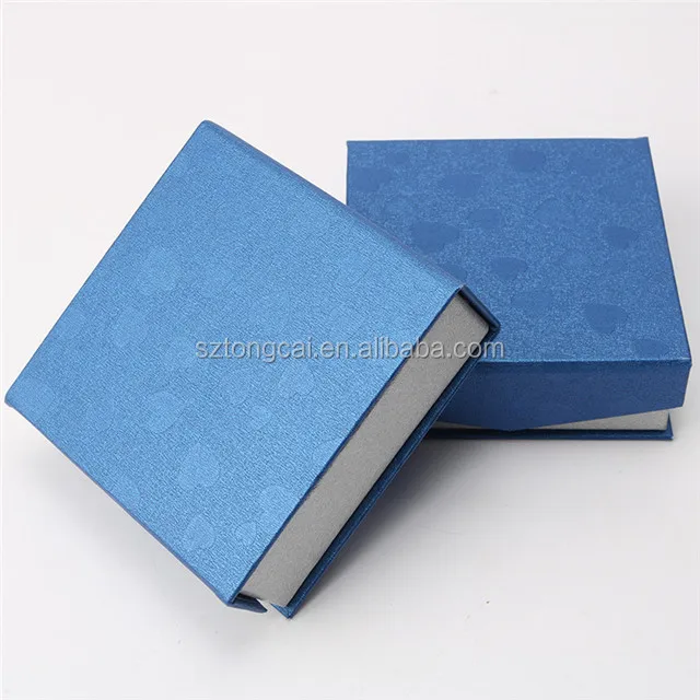 display paper box velvet gift boxes amazing 9*9cm blue jewellery