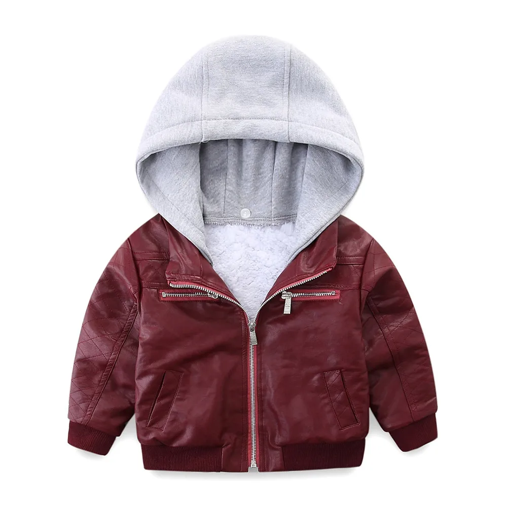Mudkingdom baby boys winter hooded faux fur PU material with zipper fleece kids jacket
Mudkingdom baby boys winter hooded faux fur PU material with zipper fleece kids jacket