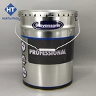 UN printed 5 gallon/20L round tin metal tin pail/bucket with iron handle and lock ring