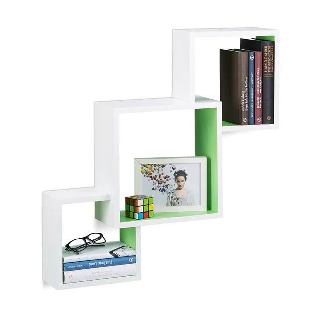 Floating wall cube shelf living room furniture set of 3 high quality modern designed with right-angle