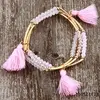 Handmade Beads Tassel Serenity Bracelet Stack
