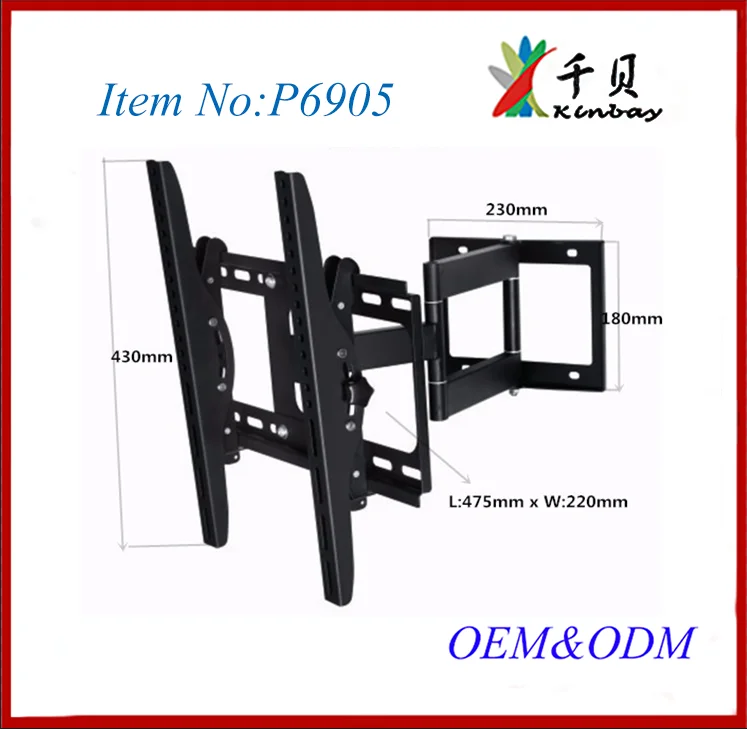 popular LED/LCD 3D 4K tv wall bracket mount for"26-55"display, max vesa:400*400mm