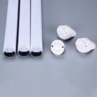 Oval T8 LED Tube Light Fixture PC Cover And Aluminum Housing for 12mm Width PCB