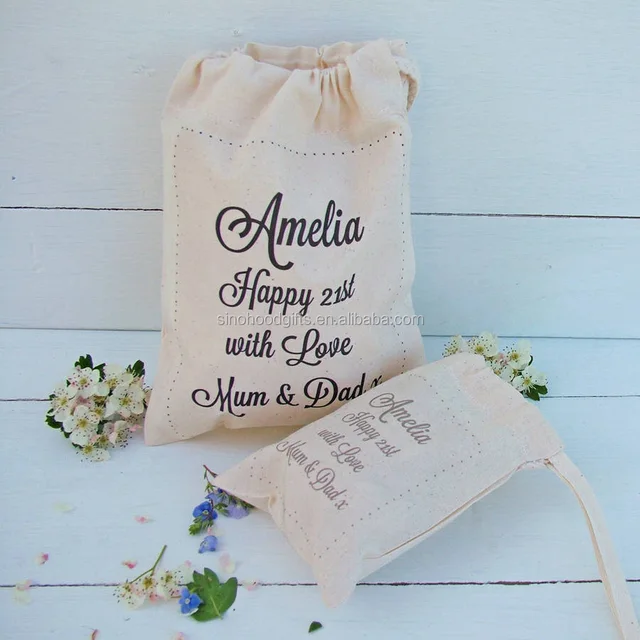 online hot sell cotton gift cloth promotional canvas favor bags